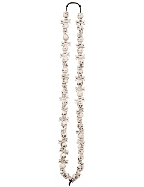 Photo du produit Collier têtes de mort blanches Halloween