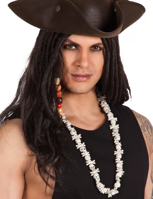 Photo du produit Collier têtes de mort blanches Halloween