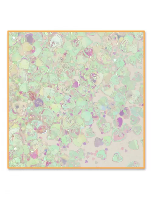 Photo du produit Confettis de table c?urs iridescents 14 g