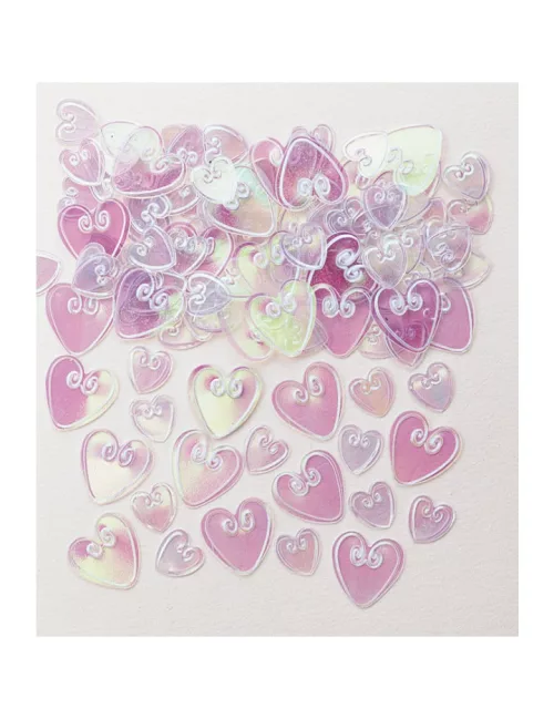 Photo du produit Confettis de table c?urs iridescents 14 g