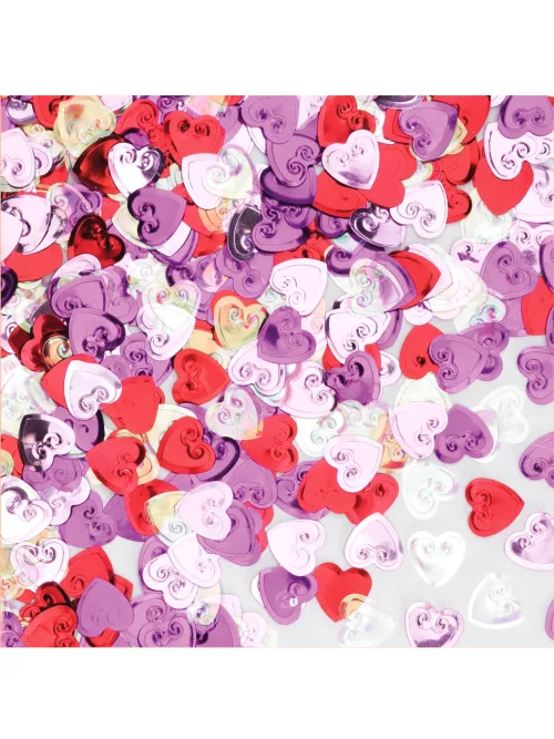 Photo du produit Confettis de table c?urs multicolores 14 g