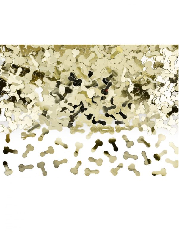 Photo du produit Confettis de table zizi dorés métallisés 30 g