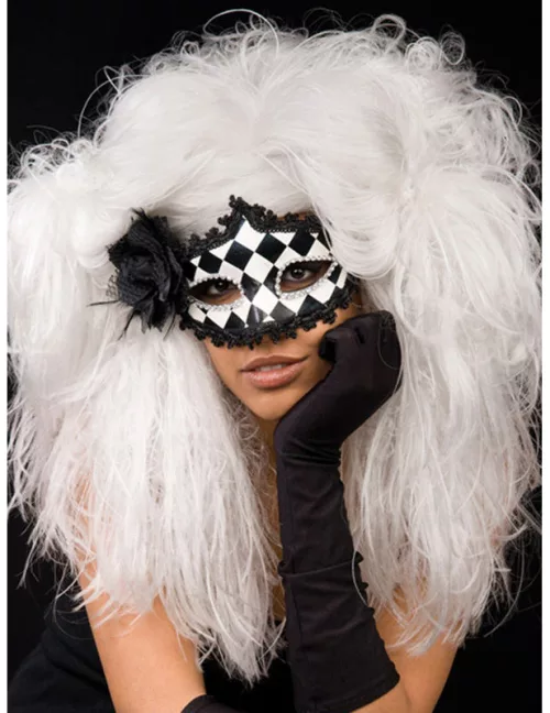 Photo du produit Perruque blanche baroque femme