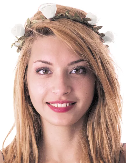 Photo du produit Couronne de fleurs blanches adulte