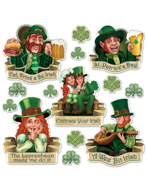 Photo du produit Cutouts en carton Saint Patrick 8 à 37 cm