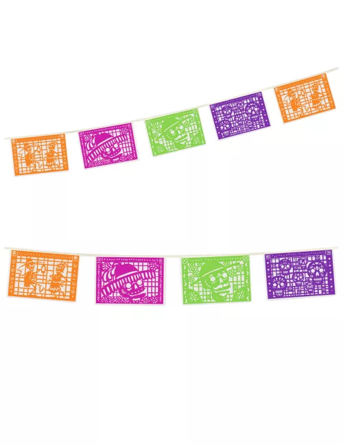 Photo du produit Guirlande Papel picado Dia de los muertos 360 x 20 cm