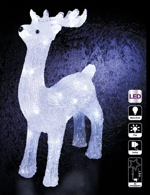 Photo du produit Décoration lumineuse renne 45 cm