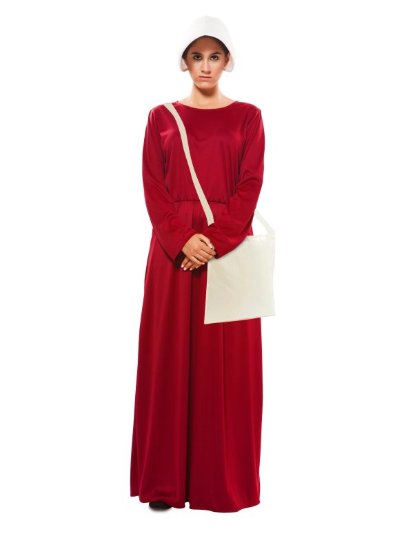 Photo du produit Déguisement avec sac servante rouge écarlate femme