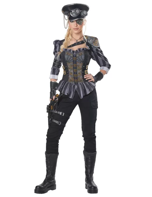 Photo du produit Déguisement capitaine steampunk luxe femme