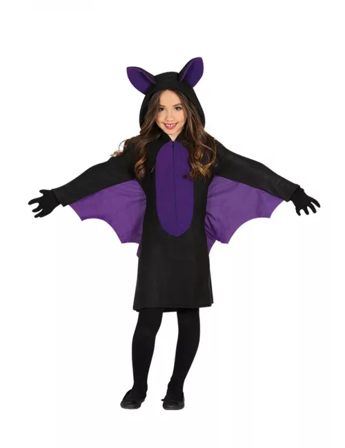 Photo du produit Déguisement chauve-souris noir et violet fille