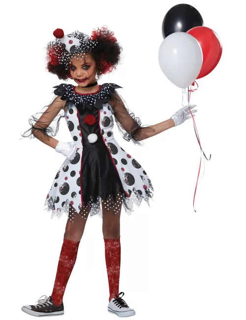 Photo du produit Déguisement clown effrayant luxe fille