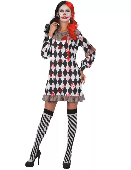 Photo du produit Déguisement clown ensanglanté femme