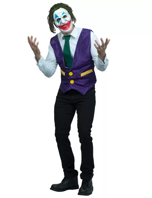 Photo du produit Déguisement et masque clown sourire de l'ange adulte
