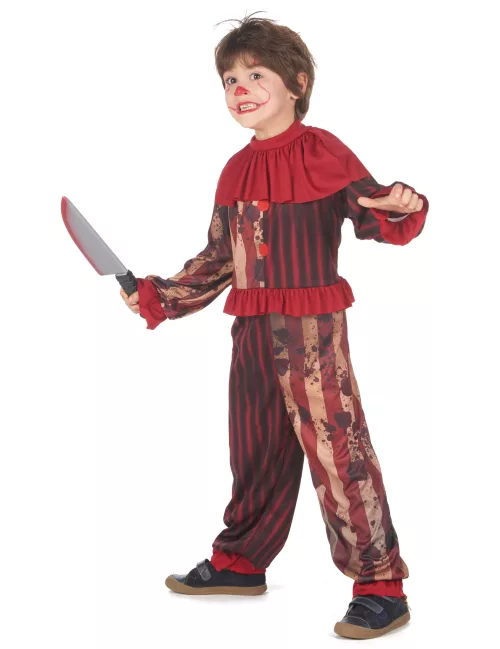 Photo du produit Déguisement clown terrifiant rouge garçon