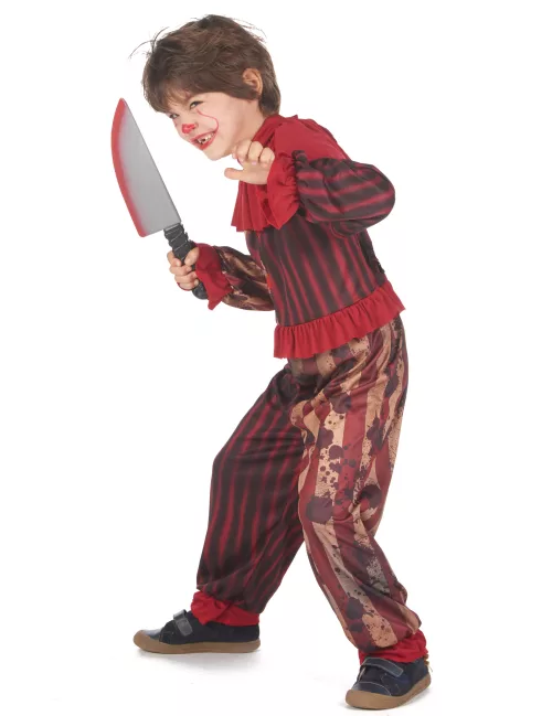 Photo du produit Déguisement clown terrifiant rouge garçon