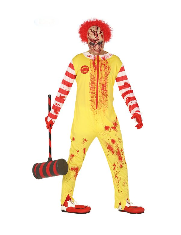 Photo du produit Déguisement clown zombie rouge et jaune adulte