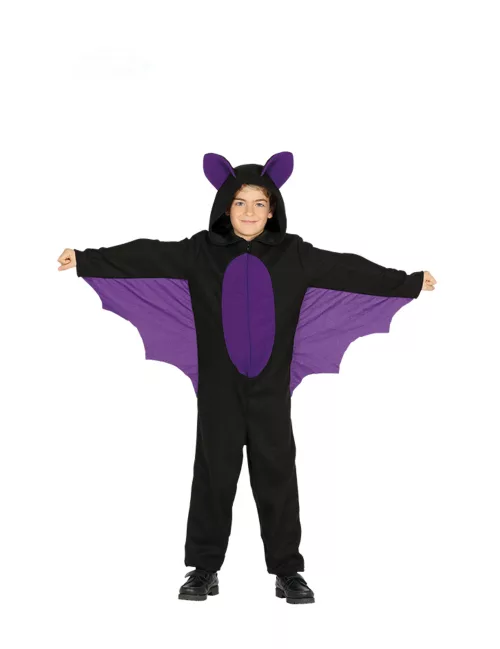 Photo du produit Déguisement combinaison chauve-souris noir et violet garçon