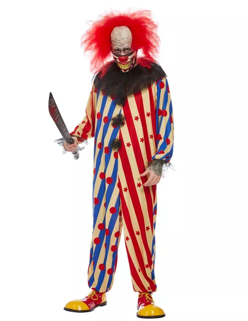 Photo du produit Déguisement creepy clown bicolore homme