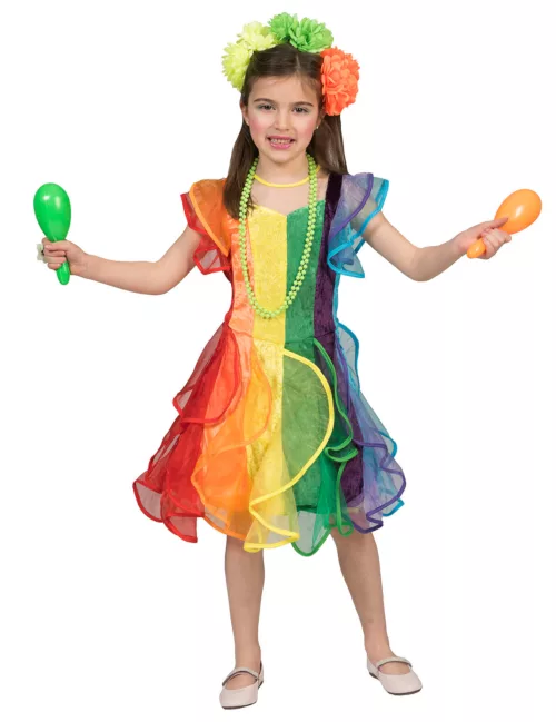Photo du produit Déguisement danseuse arc en ciel fille