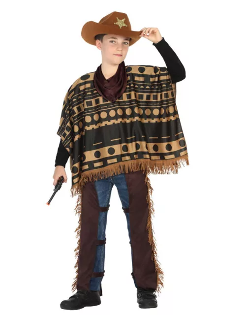 Photo du produit Déguisement de cowboy avec poncho garçon