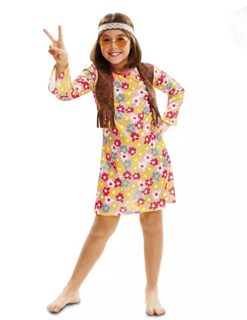 Photo du produit Déguisement hippie fleurie fille