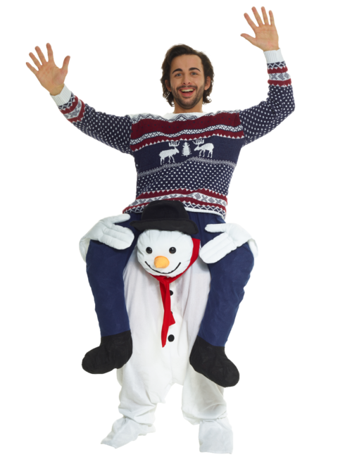 Photo du produit Déguisement homme à dos de bonhomme de neige adulte Noël