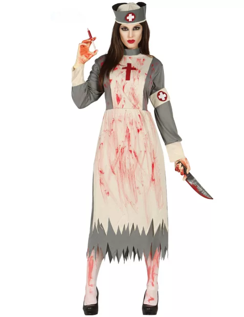 Photo du produit Déguisement infirmière rétro zombie femme