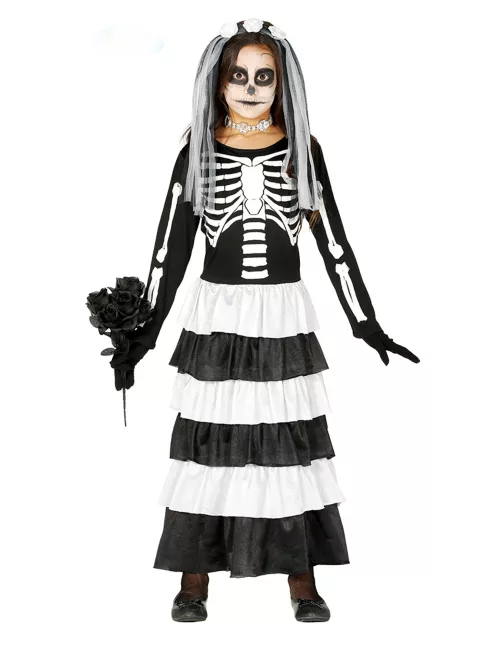 Photo du produit Déguisement jeune mariée squelette fille