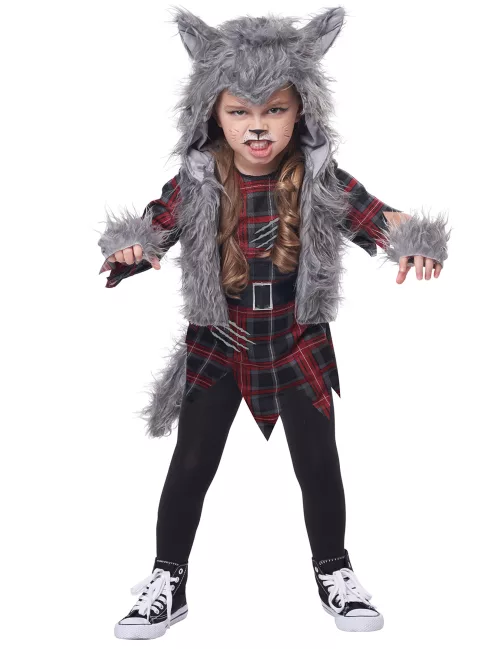 Photo du produit Déguisement loup garou gris luxe fille