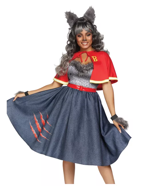 Photo du produit Déguisement luxe étudiante sexy loup garou femme