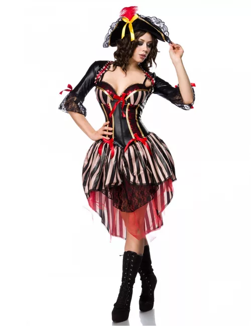 Photo du produit Déguisement pirate corset rouge sexy luxe femme