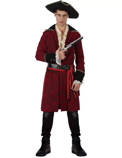 Photo du produit Déguisement pirate chic rouge et noir homme
