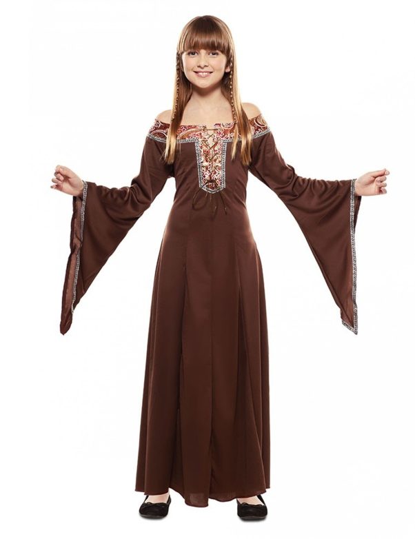 Photo du produit Déguisement robe dame médiéval brune enfant