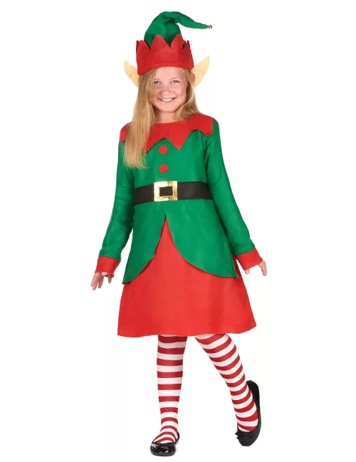 Photo du produit Déguisement robe elfe de Noël fille