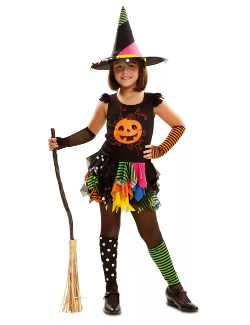 Photo du produit Déguisement sorcière citrouille fille Halloween