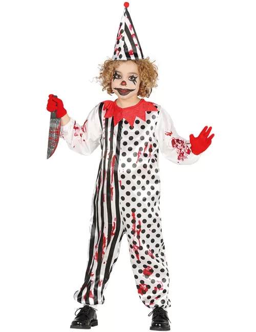 Photo du produit Déguisement zombie arlequin ensanglanté enfant