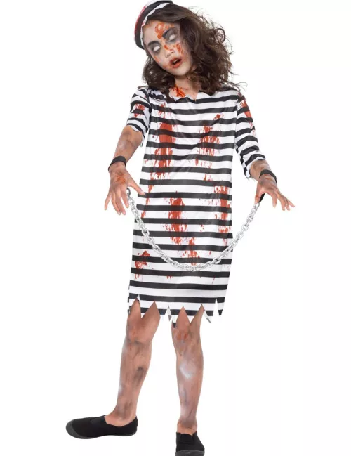 Photo du produit Déguisement prisonnière enchaînée zombie fille