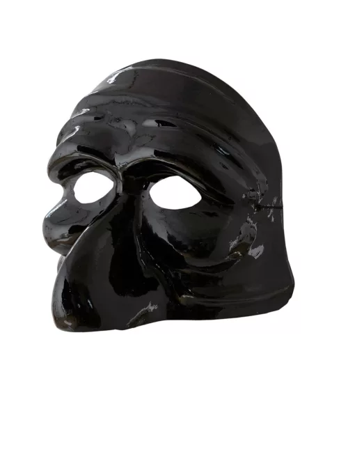 Photo du produit Demi masque polichinelle noir adulte