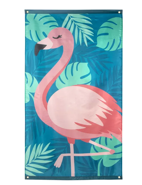 Photo du produit Drapeau Flamant Tropic en tissu 150 x 90 cm