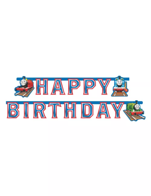 Photo du produit Guirlande en carton Happy Birthday Thomas et ses amis 180 x 15 cm