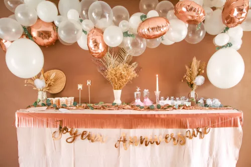 Photo du produit Guirlande Joyeux Anniversaire rose gold 1,80 m