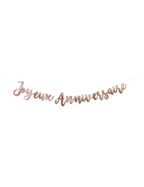 Photo du produit Guirlande Joyeux Anniversaire rose gold 1,80 m