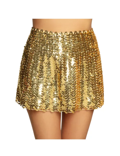 Photo du produit Jupe à sequins dorée femme