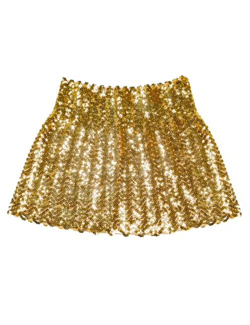 Photo du produit Jupe à sequins dorée femme