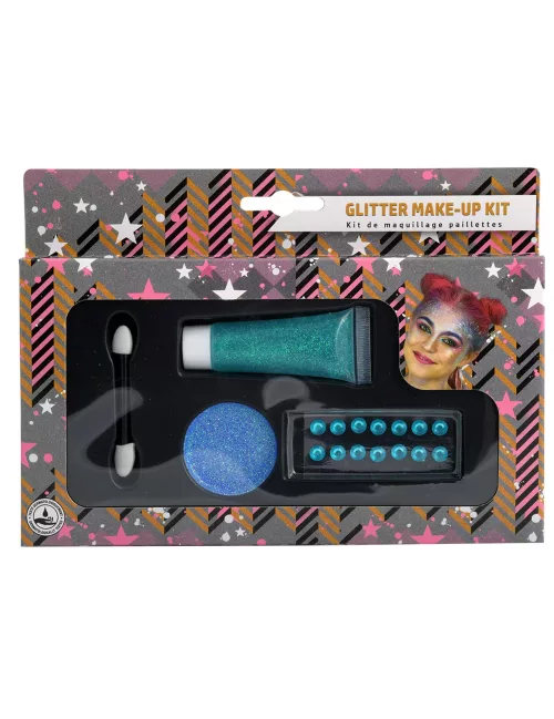 Photo du produit Kit de maquillage bleu pailleté