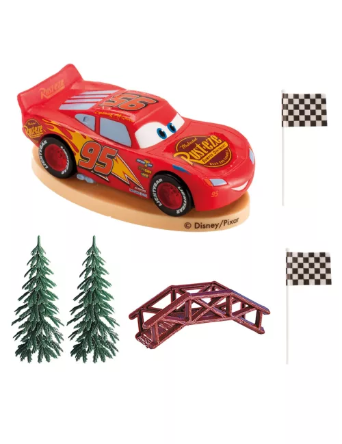 Photo du produit Kit décorations gâteau Cars 8 cm