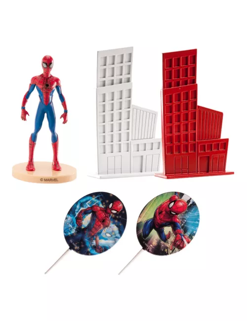 Photo du produit Kit décoration gâteau Spiderman 8 cm