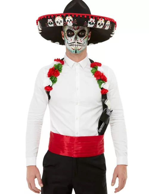 Photo du produit Kit accessoires et chapeau Dia de los muertos adulte