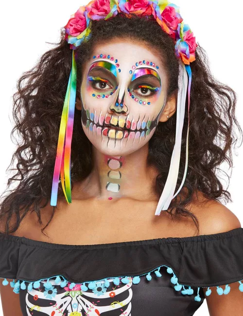 Photo du produit Kit maquillage squelette multicolore femme