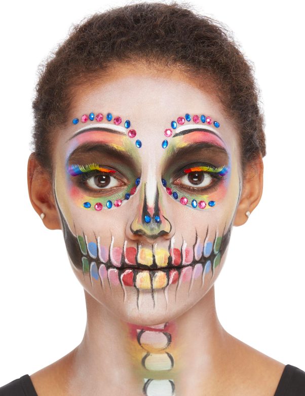 Photo du produit Kit maquillage squelette multicolore femme